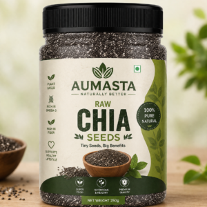 Aumasta Raw Chia Seeds for Weight Loss | Rich in Omega-3, Fiber, Zinc & Calcium | Natural Superfood | 250g